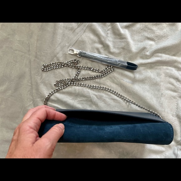 SOLD / WHBM Purse Bag Clutch Blue NWT - Picture 12 of 15